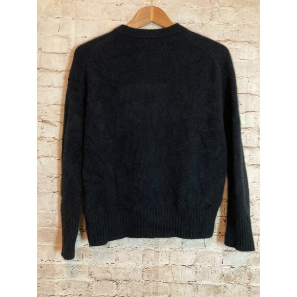 BR Cashmere Sweater Womens Small Black Hi Low Crop Front Pullover Soft Capsule - Picture 11 of 13